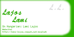 lajos lami business card